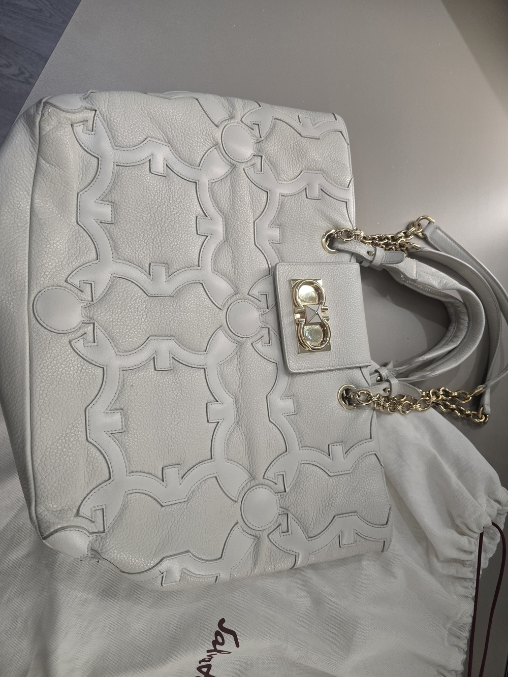 Salvatore Ferragamo White Women’s Tote Bag